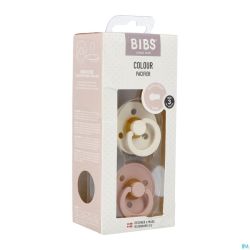 Bibs 3 Sucette Duo Ivory&Blush