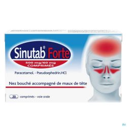 Sinutab Forte 500/60mg Comp 20