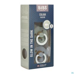 Bibs 1 Sucette Symmetric Glow Duo Sage/Cloud 2