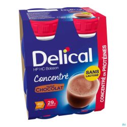Delical Geconcentr. Chocolade 4x200ml