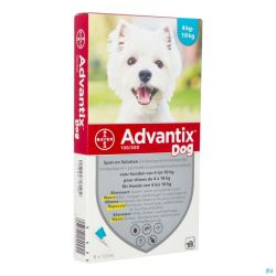 Advantix 100/ 500 Chiens 4<10kg Fl 6x1,0ml