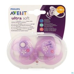 Philips Avent Sucette Soft Deco +6M Girl 2