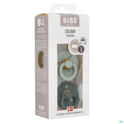 Bibs 3 Sucette Duo Sage Hunter Green