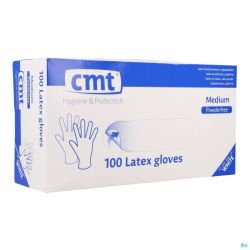 Cmt Gants Latex Blanc Pf M 100