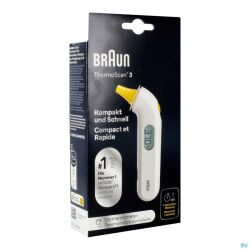 Braun Thermoscan 3 Thermometre Auric. Infra Rouge