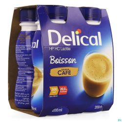 Hp-Hc Cafe4X200Ml Cfr4278644;Delical Boisson Lact; Hp-Hc Cafe4X200Ml Cfr4278644