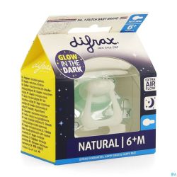 Difrax Sucette Natural 6M+ Nuit