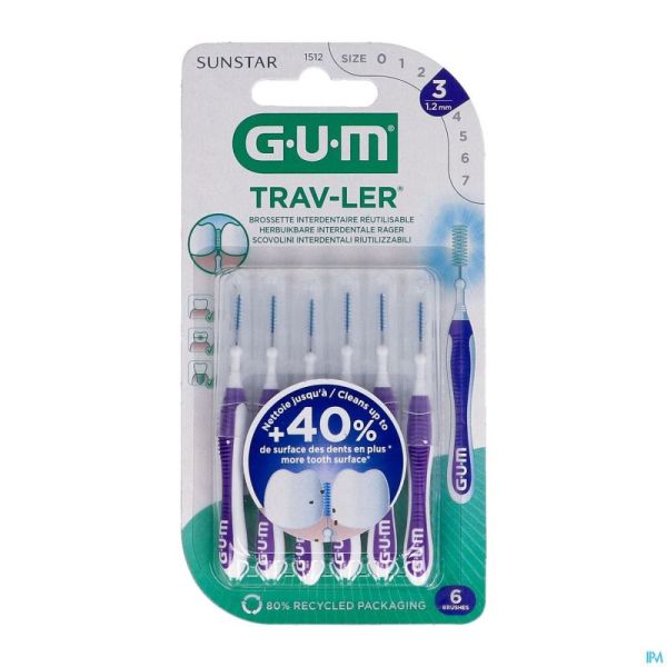 Gum Trav-Ler Brosse Interdent. 1,2Mm 6 1512M6