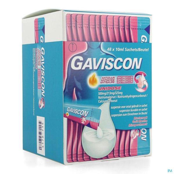 Gaviscon Antisäure - Antireflux Unidose Susp. z. Einnehm. Beutel 48 x 10 ml UD