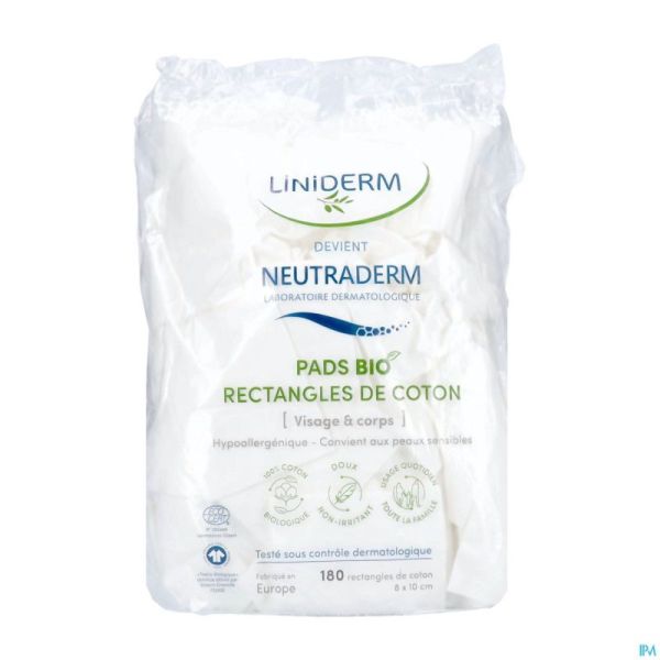 Neutraderm Pads Rectangles Coton Bio 180