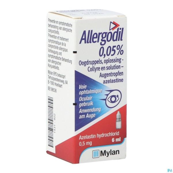 Allergodil Collyre Fl 6 Ml