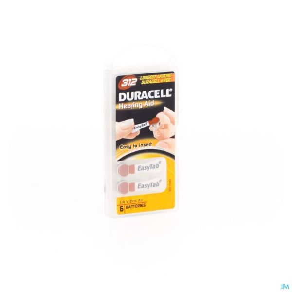 Duracell Easytab Hoorbatterij Da312 6 Bruin