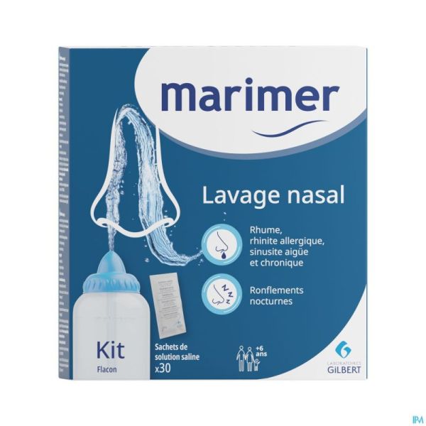 Marimer Kit Lavage Nasal Sachets 30 + 250Ml