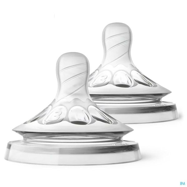 Philips Avent Natural 2.0 Zuigspeen 3 Gaatjes SCF043/27