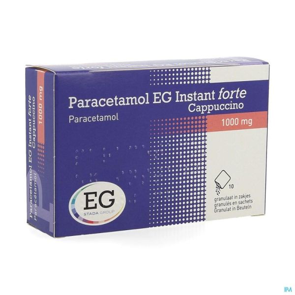 Paracetamol EG Instant Forte Cappucino 1000 mg Gran. Beutel 10