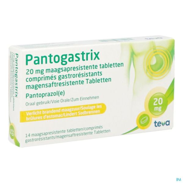 Pantogastrix Teva 20mg Comp Gastro Resist 14x20mg