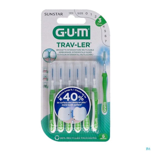 Gum Trav-Ler Brosse Interdent. 1,1Mm 6 1414M6