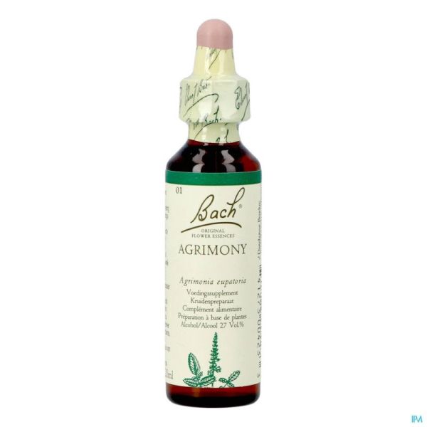Bach Flower Remedie 01 Agrimony 20ml