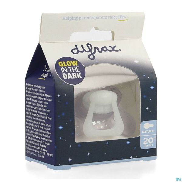 Difrax Sucette Natural 20M+ Nuit