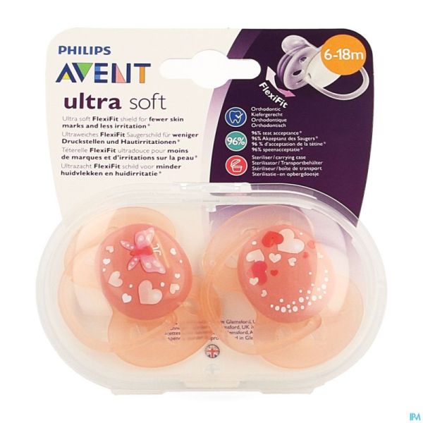 Philips Avent Sucette Soft Deco +6M Mix 2