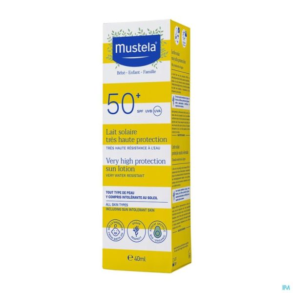 Mustela Zon Melk Heel Hoge Bescherming Ip50+ 40ml