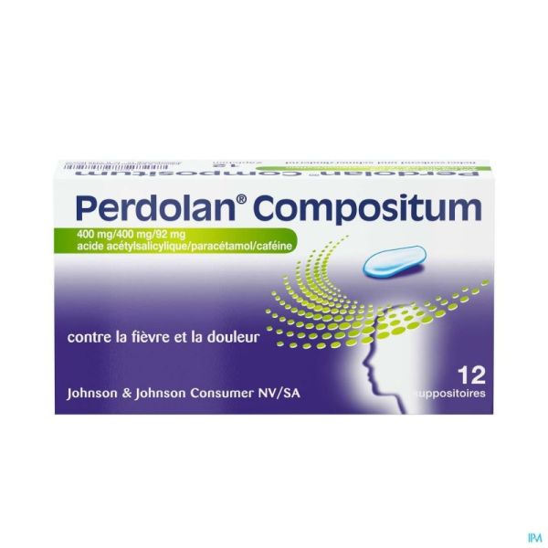 Perdolan Compositum 400 mg - 400 mg - 92 mg Zäpfchen 12