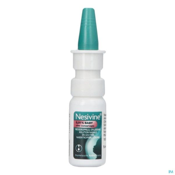 Nesivine 0,01 % Baby Sine Conservans Nasentropfen, Lös. Tropfbeh. 5 ml