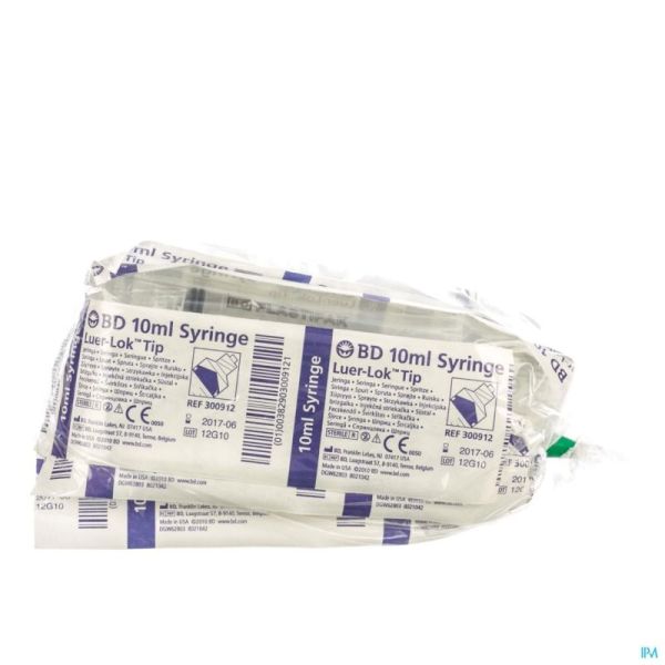 Bd Plastipak Seringue Luer-lok 10ml 10 300912