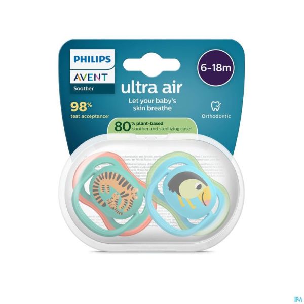 Philips Avent Sucette +6M Air Leopard/Toucan 2