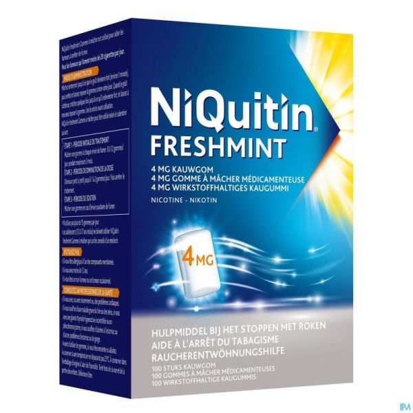 Niquitin Mint 4,0Mg Gomme A Macher 100