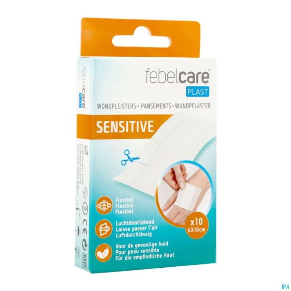 Febelcare Plast Sensitive Uncut 10X6Cm 10