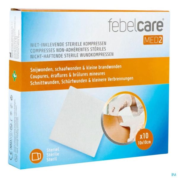 Febelcare Med2 Komp.n/inkl. Ster. 10,0x10,0cm 10x1
