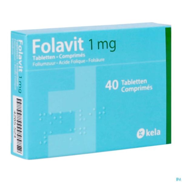 Folavit 1Mg Comp 40 X 1Mg