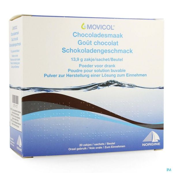 Movicol Schokoladengeschmack 13.9 g Lös. z. Einnehm. (Pulv.) Beutel 20