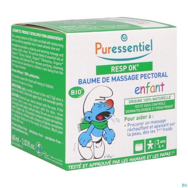 Puressentiel Respiratoire Baume Massag.enfant 60Ml