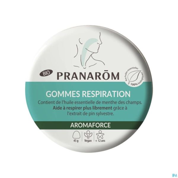 Pranarom Aromaforce Bio Gommes Respiration 45G