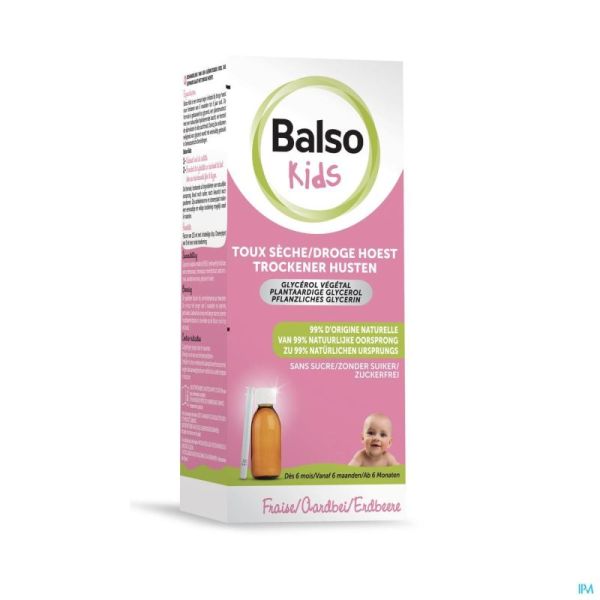 Balso Kids Hoestsiroop Z/suiker 125ml+pipet