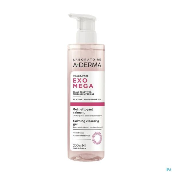 Aderma Exomega Visage Gel Nettoyant 200Ml