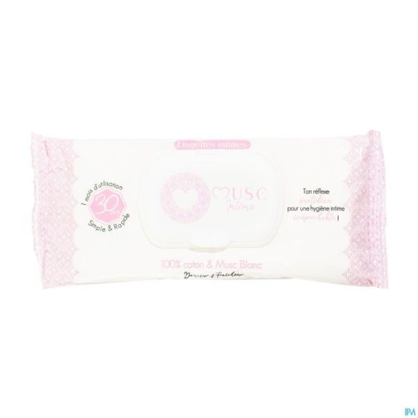 Musc Intime Lingettes Intime Musc Blanc 30