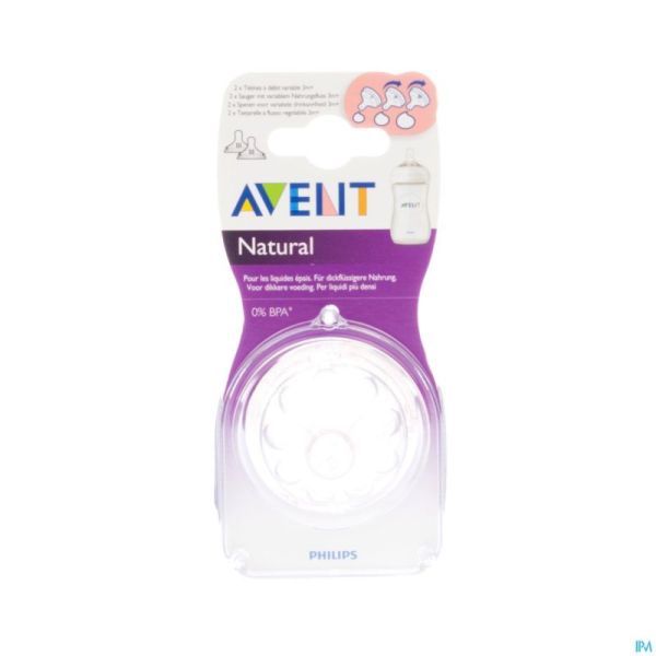 Philips Avent Natural Tetine Medium 3Trous 2