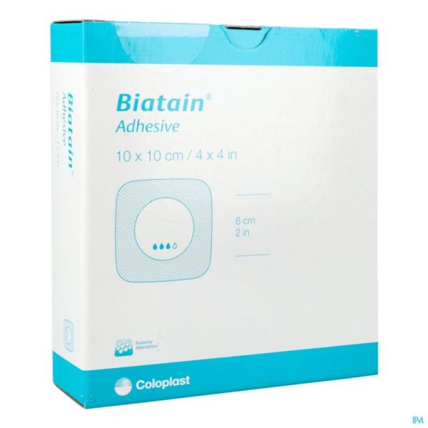 Biatain Schuimverband Adh 10,0x10,0cm 10 33430