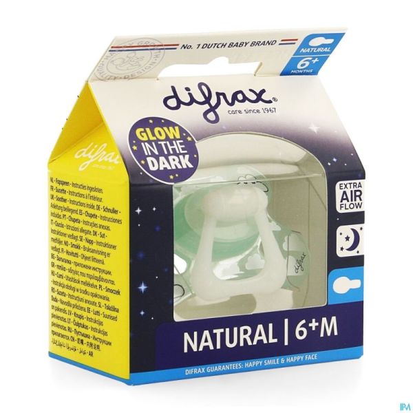 Difrax Sucette Natural 6M+ Nuit