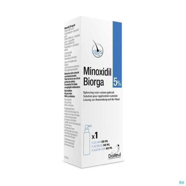 Minoxidil Biorga 5% Sol Cutanee Coffret Fl 1x60ml