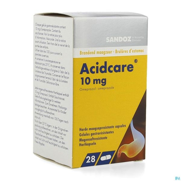 Acidcare 10 Mg Sandoz Caps Gastro Res 28 X 10 Mg