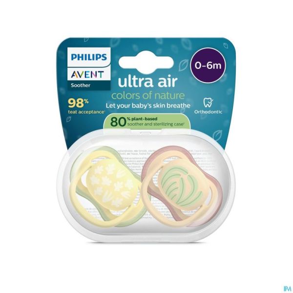 Philips Avent Sucette +0M Air Beige Dessin 2